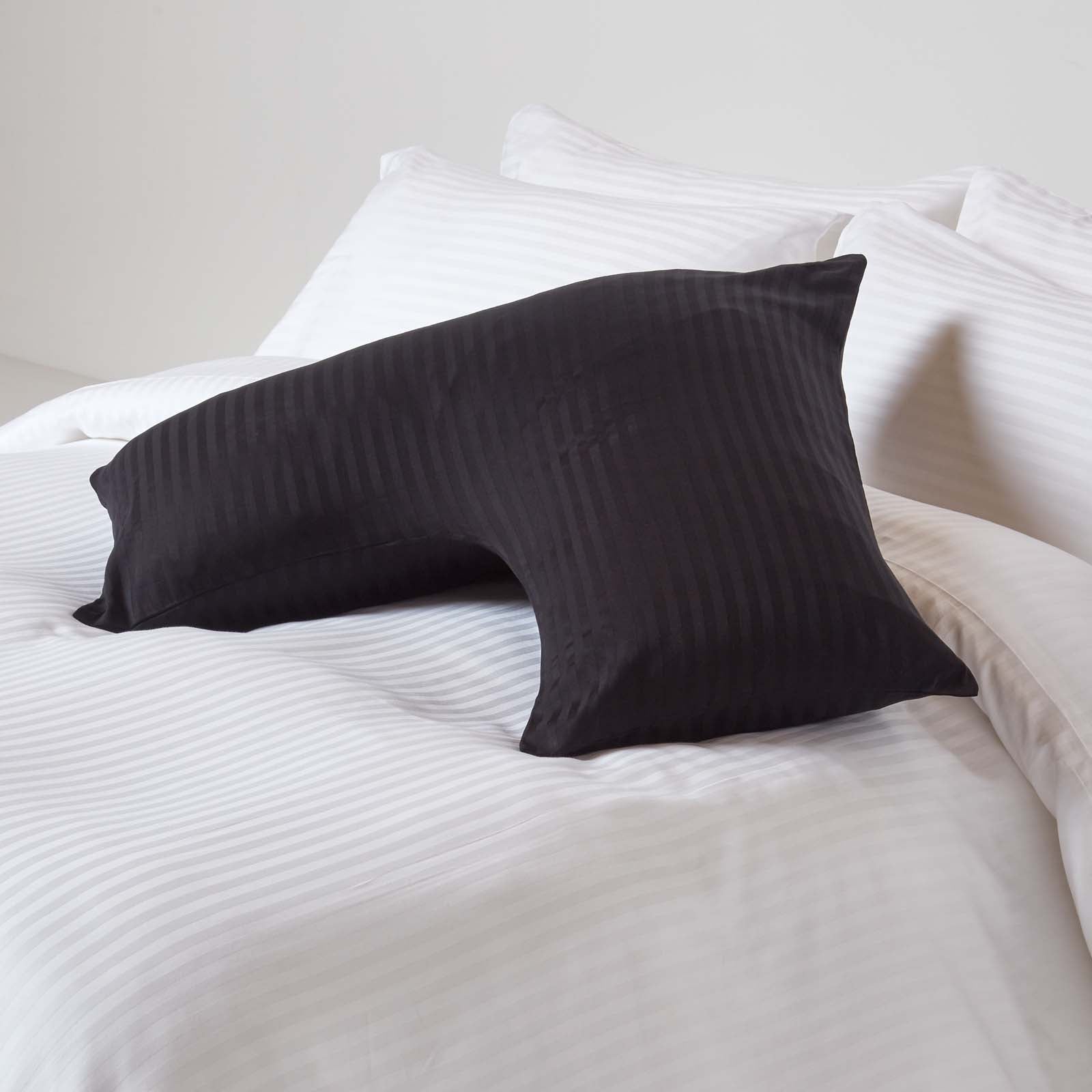 Egyptian Cotton Super Soft V Shaped Pillowcase 330 Tc | V Shape | Black