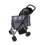 Pet Stroller With Rain Cover | Tartan