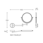 Wall Magnifying Mirror With Screws And Durable Metal For Bathroom