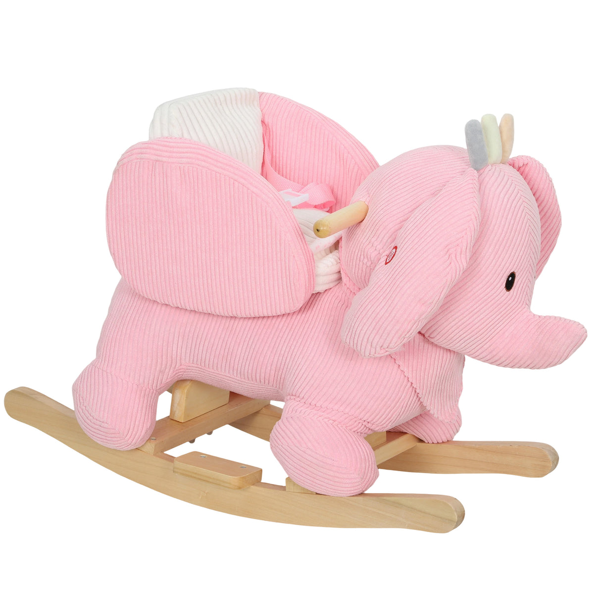 AIYAPLAY Kids Rocking Horse, Baby Ride On Rocker With Safety Belt, Pink