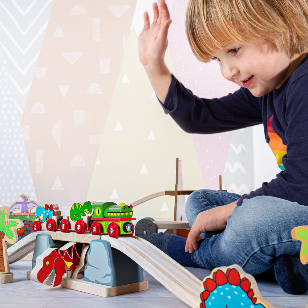 T-Rex Bursting Bridge for Wooden Dinosaur Train Set