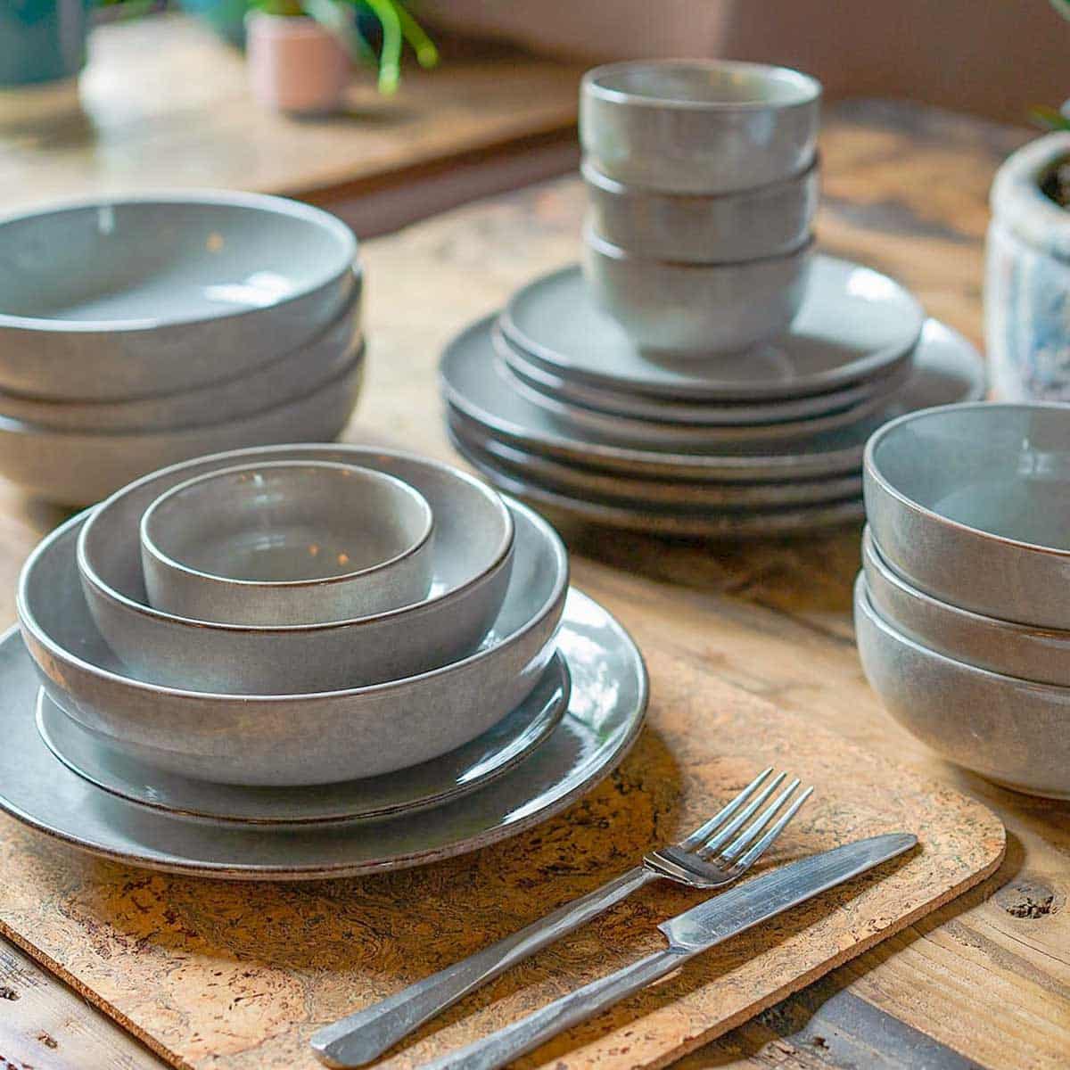 Set Of 4 Nordic Stoneware Dipping Bowls | Set of 4 | Grey