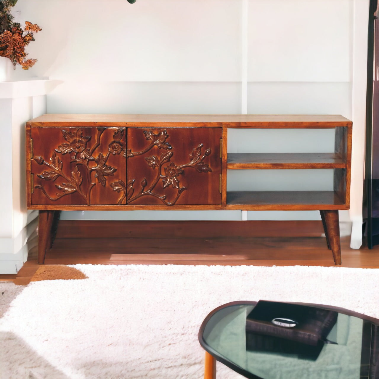 Solid Wood Botanic Media Unit