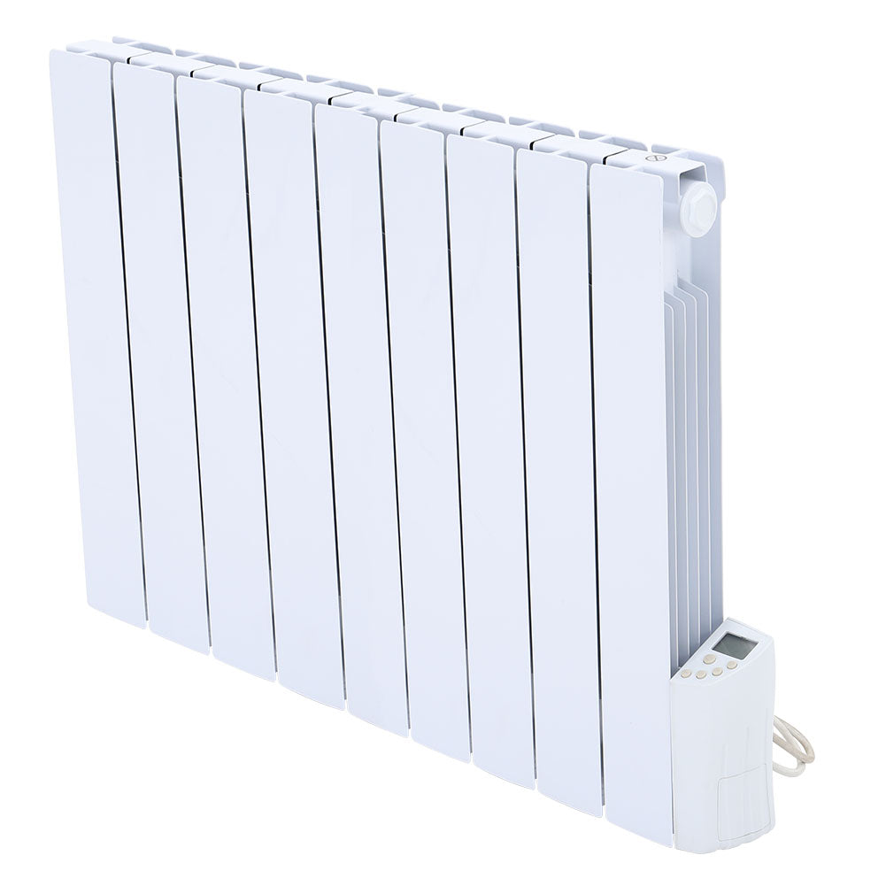 9 Fins 1500w White Electric Oil Filled Radiator Space Panel Heater With Led Screen