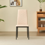 Set Of 4 Emily Leather Dining Chairs - Modern Comfort And Style | Blue