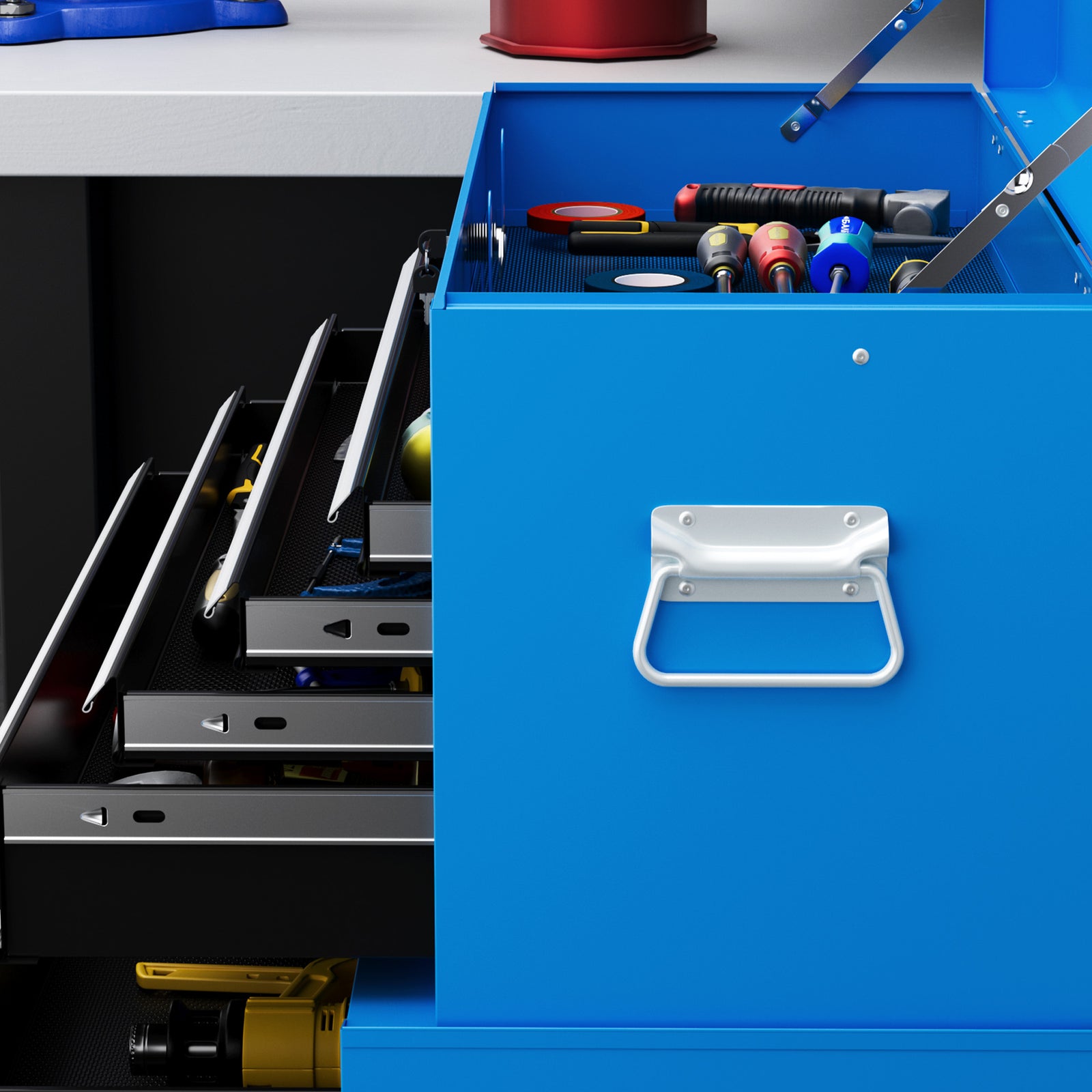 Top Chest And Roller Cabinet Combo Metal Tool Cabinet | Blue