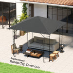 3x3m Gazebo Canopy Replacement Cover With Drain Holes Upf30+