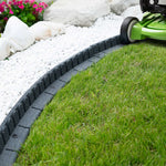 Lawnmover Friendly Rubber Garden Border 1.2m | Set of 8 | Gray