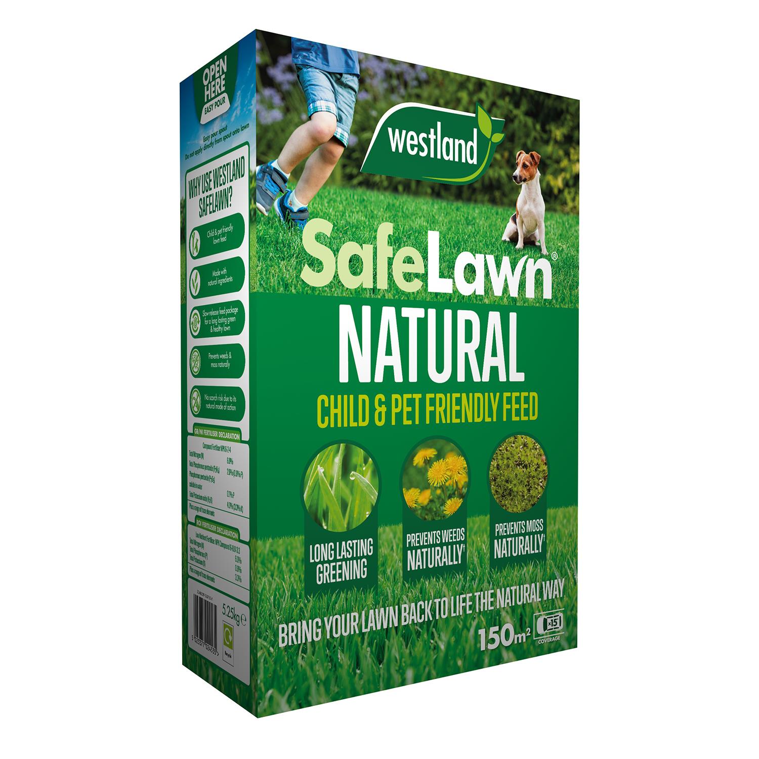 Safelawn 100% Natural Lawn Feed - Child & Pet Friendly | 1 x 150sqm