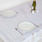 Silver Forest Christmas Table Cloth | 132 x 229cm | Silver