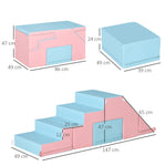2-piece Soft Play Set, Baby Foam Climber Block For Toddler | Pink