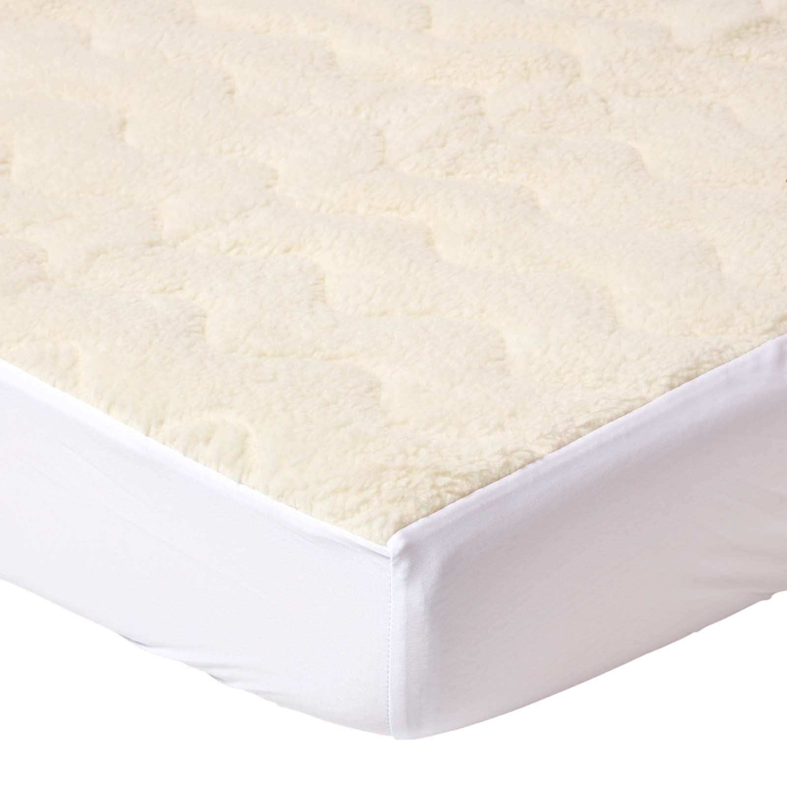 Deep Quilted Fleece Mattress Topper | Single | White