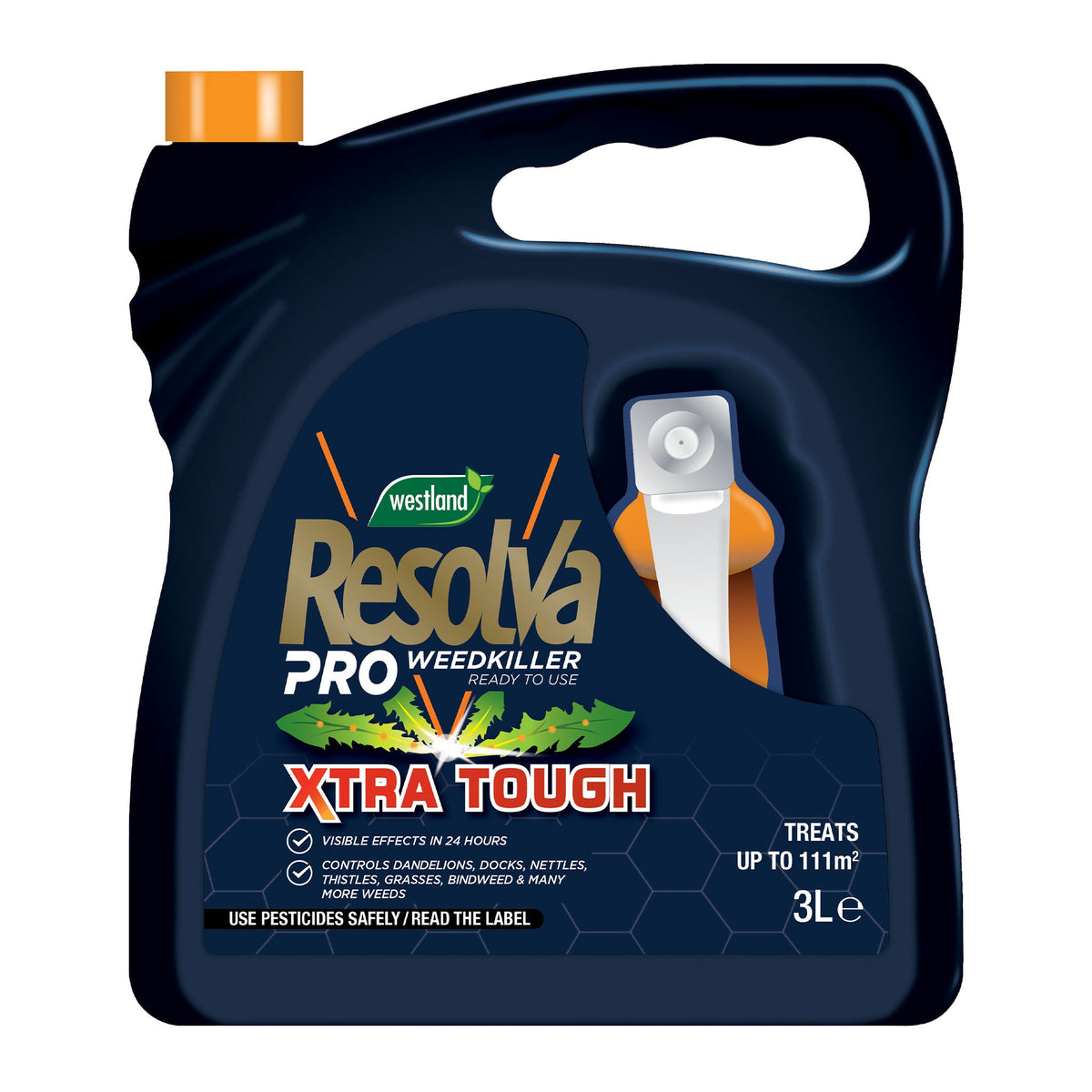 Pro Weedkiller Xtra Tough Ready To Use With Spray Head Treats 111m2 3l