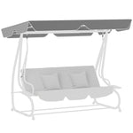Waterproof Garden Swing Canopy Replacement 3 Seater | Dark Gray