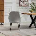 Set Of 2 Carrara Velvet Dining Chairs | Silver