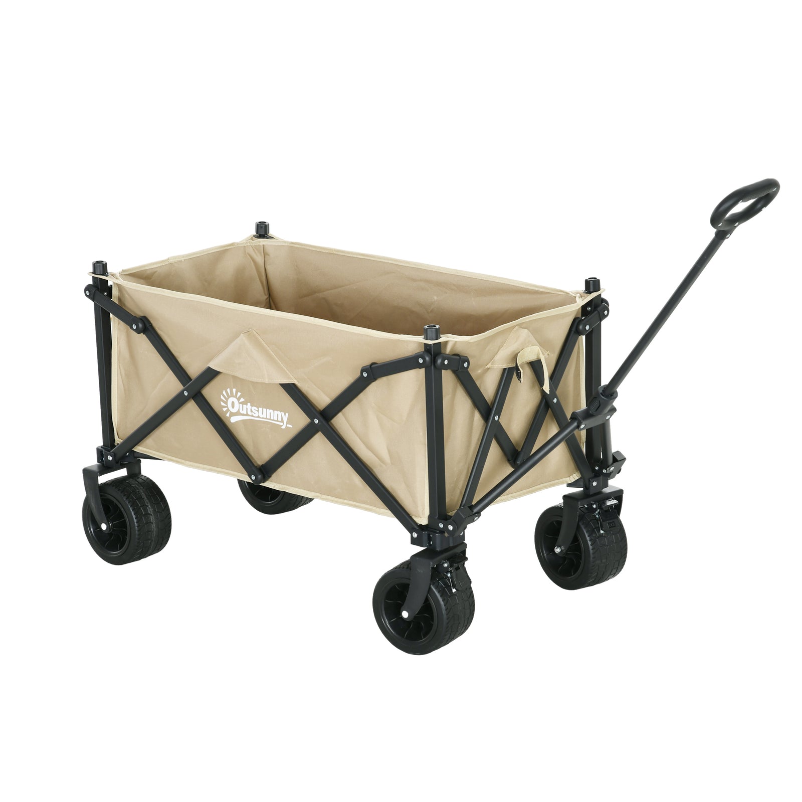 Foldable Garden Cart, Utility Wagon With Carry Bag | Khaki