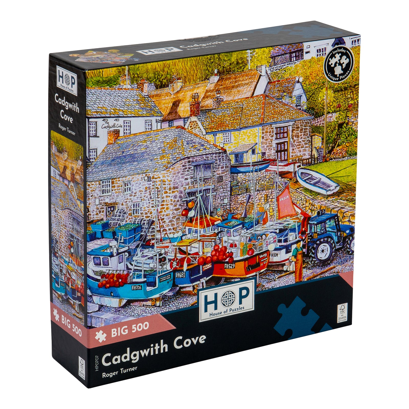 Cadgwith Cove Jigsaw - Big 500 Piece Jigsaw Puzzle For Adults, With Extra Large Pieces