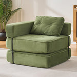 Folding Sofa Bed With Pillow | Green