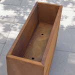 Long Corten Steel Long Tall Trough Metal Planter - Pre Rusted | 90cm x 30cm x 60cm | Brown