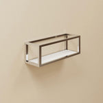 Shelf With Towel Rail Silver Gloss Wall-mounted 35 Cm Collection The Grid