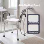 Levede Bathroom Shower Chair Adjustable Bath Stool Seat With Handles Disabled