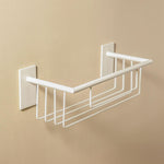 Shower Caddy, 30cm, Self-adhesive, White, Anti-corrosion Stick Collection