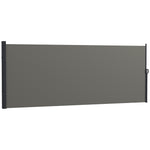 Retractable Side Awning, Garden Divider | Medium | Dark Gray
