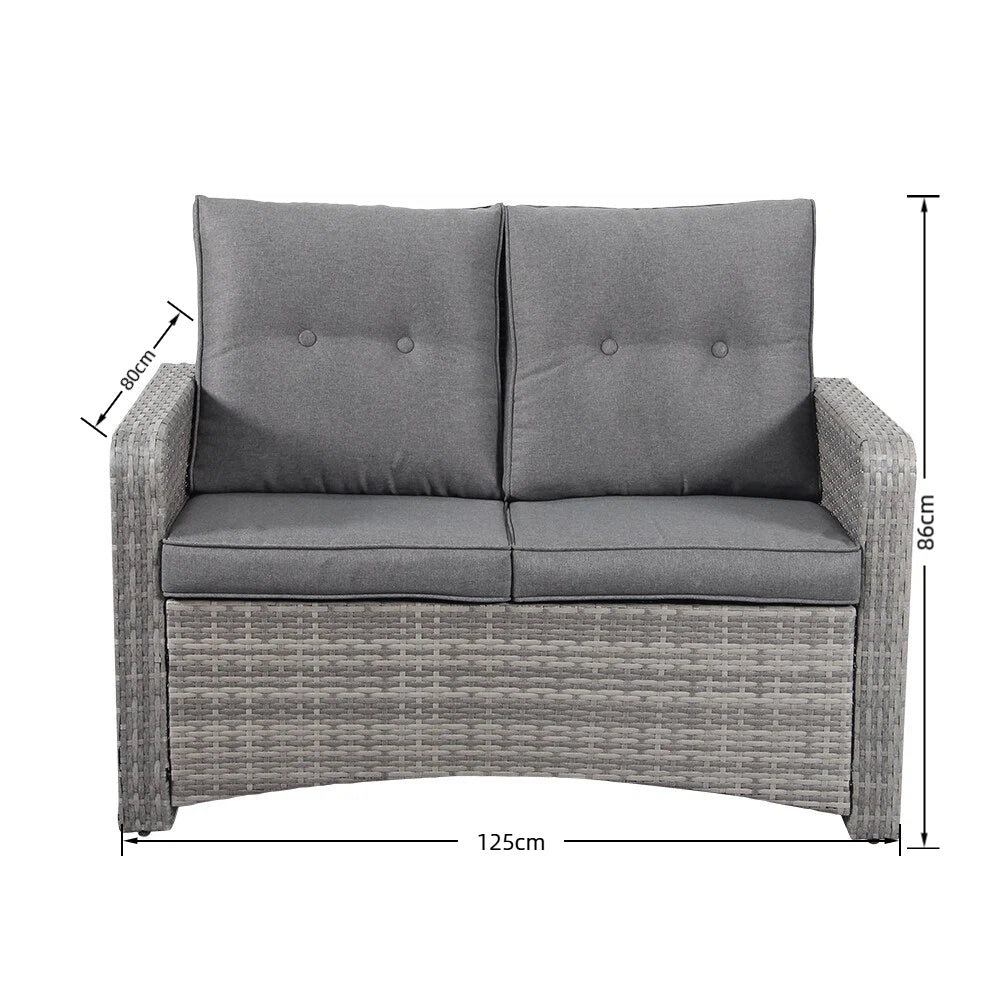 The Leigh 4 Seat Rattan Sofa Lounge Set