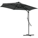 3m Cantilever Parasol W/ Waterproof Cover | Dark Grey