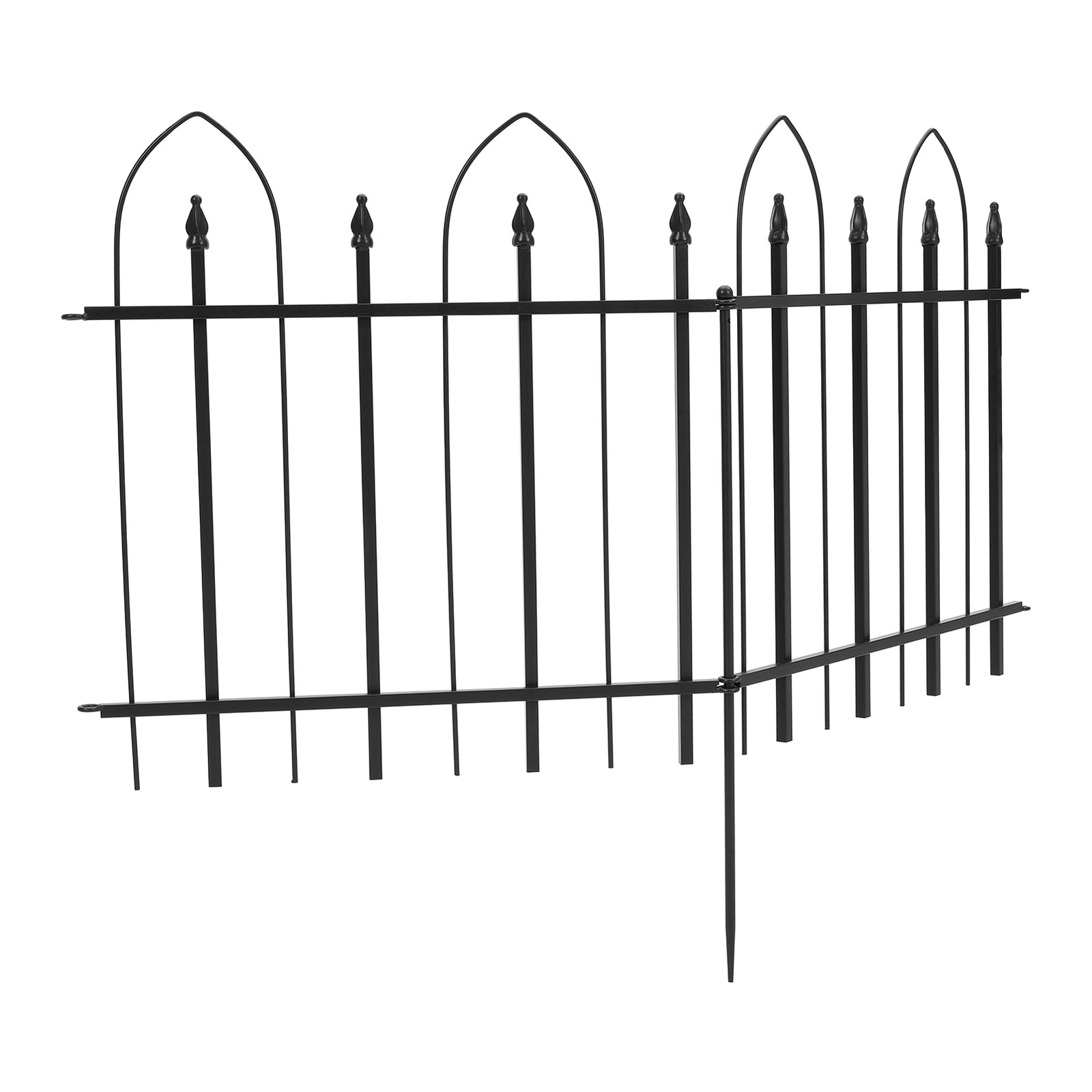 Breeins 5-pack Decorative Gothic Metal Garden Fence Panels