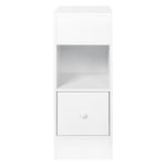 Bedside Tables Modern Nightstand White Storage Drawer Shelf For Bedroom | White