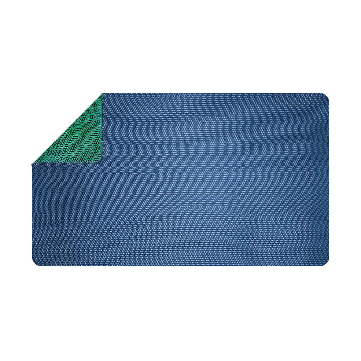 Reversible Pvc Shower Mat In Dual-colour | 100cm x 40cm | Blue & Green