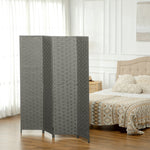 4 Panel Folding Room Dividers For Wall Privacy Screen Panels | One Size | Gray