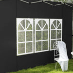 Gazebo Side Panels For 3x3(m) Or 3x4m Pop Up Gazebo, 2 Pack | Black