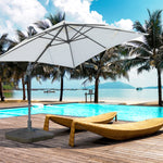 Square Cantilever Parasol Base Filled W/ Wheels
