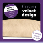 C Shaped Pregnancy Pillow, 140x65x20cm Shredded Memory Foam Full Body Maternity Cushion For Sleeping | C Shape | Cream
