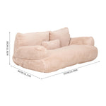 65cm W Plush Pet Sofa Bed – Crystal Fleece With Pearl Cotton Filling, Non-slip, Removable & Washable Cover | Light Brown