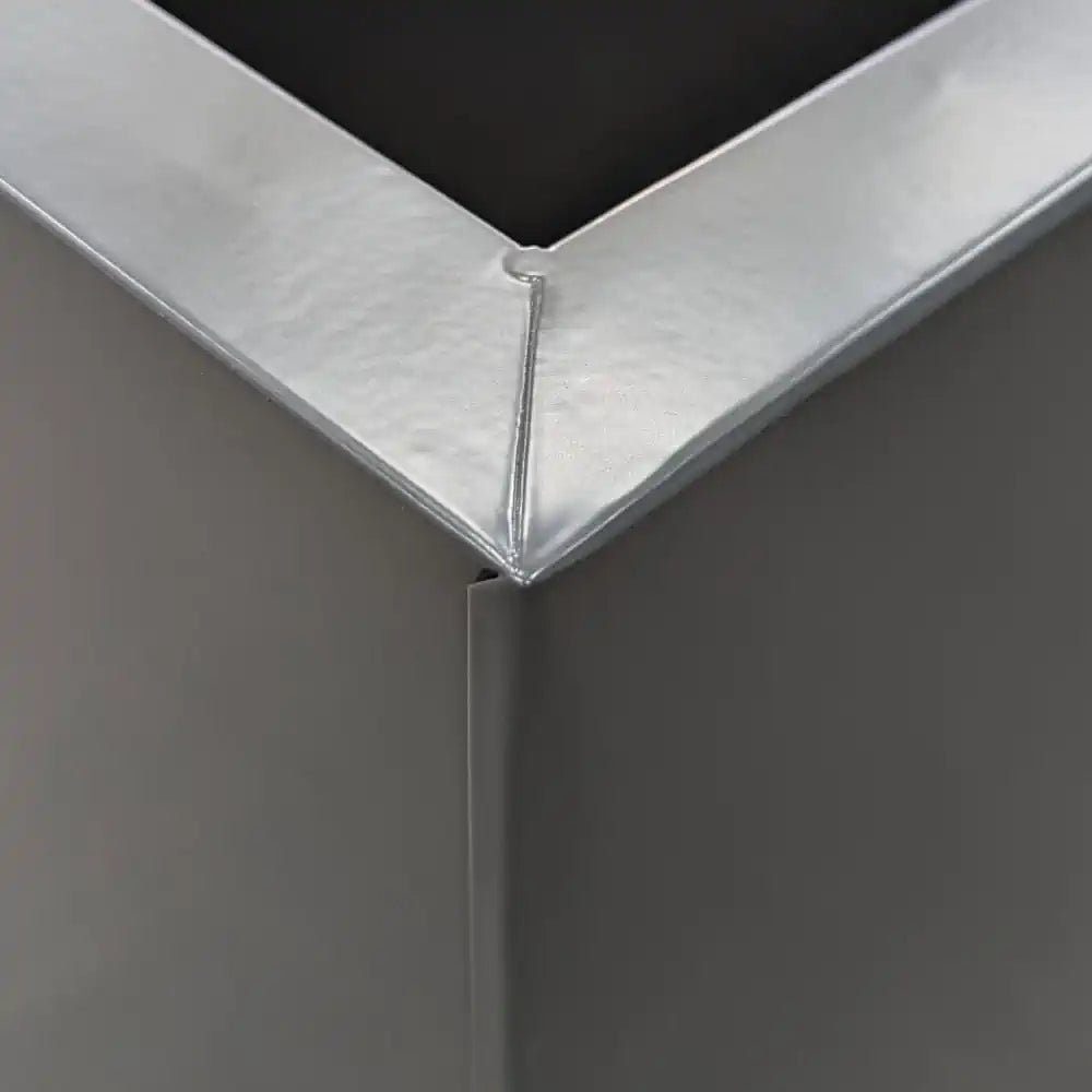 Long Zinc Galvanised Tall Trough Planter | 75cm x 25cm x 90cm | Grey