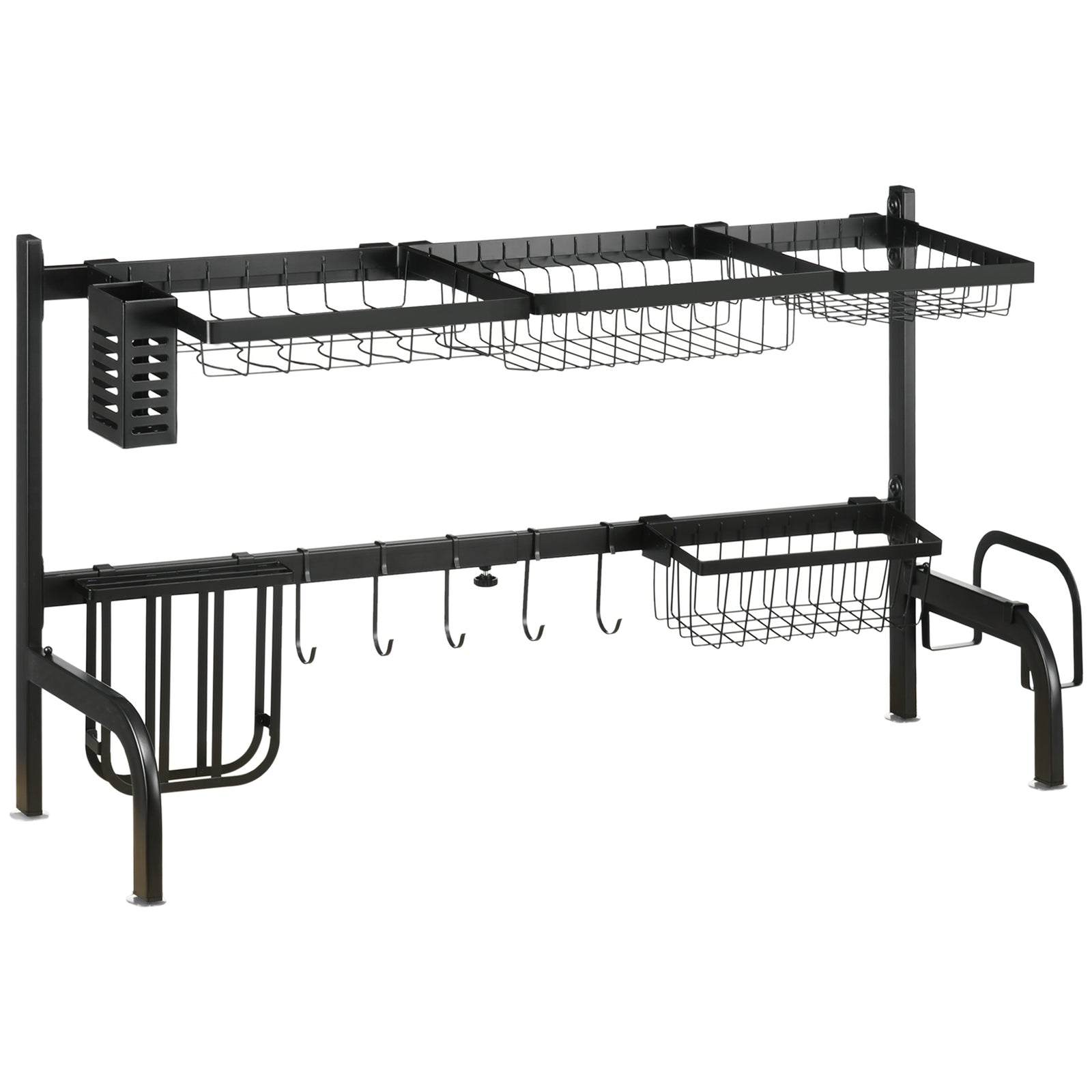 Space Saving Over The Sink 2 Tier Dish Rack