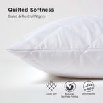 Cotton Rich Quilted Pillow Protectors | Set of 10 | White