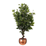 110cm  Realistic Artificial Ficus Tree / Plant  Copper Curve Planter