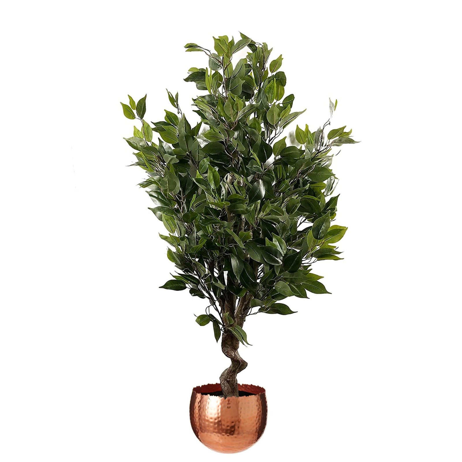 110cm  Realistic Artificial Ficus Tree / Plant  Copper Curve Planter