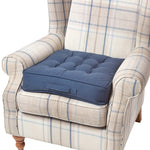 Cotton Armchair Booster Cushion | 50cm x 50cm | Navy Blue