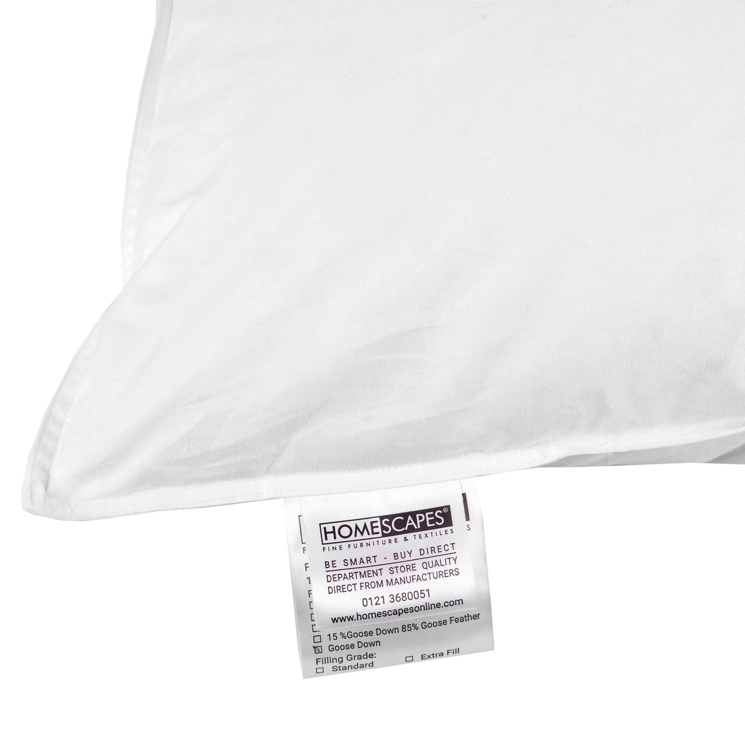 Premium Goose Down Euro Square Pillow 65 X 65 Cm