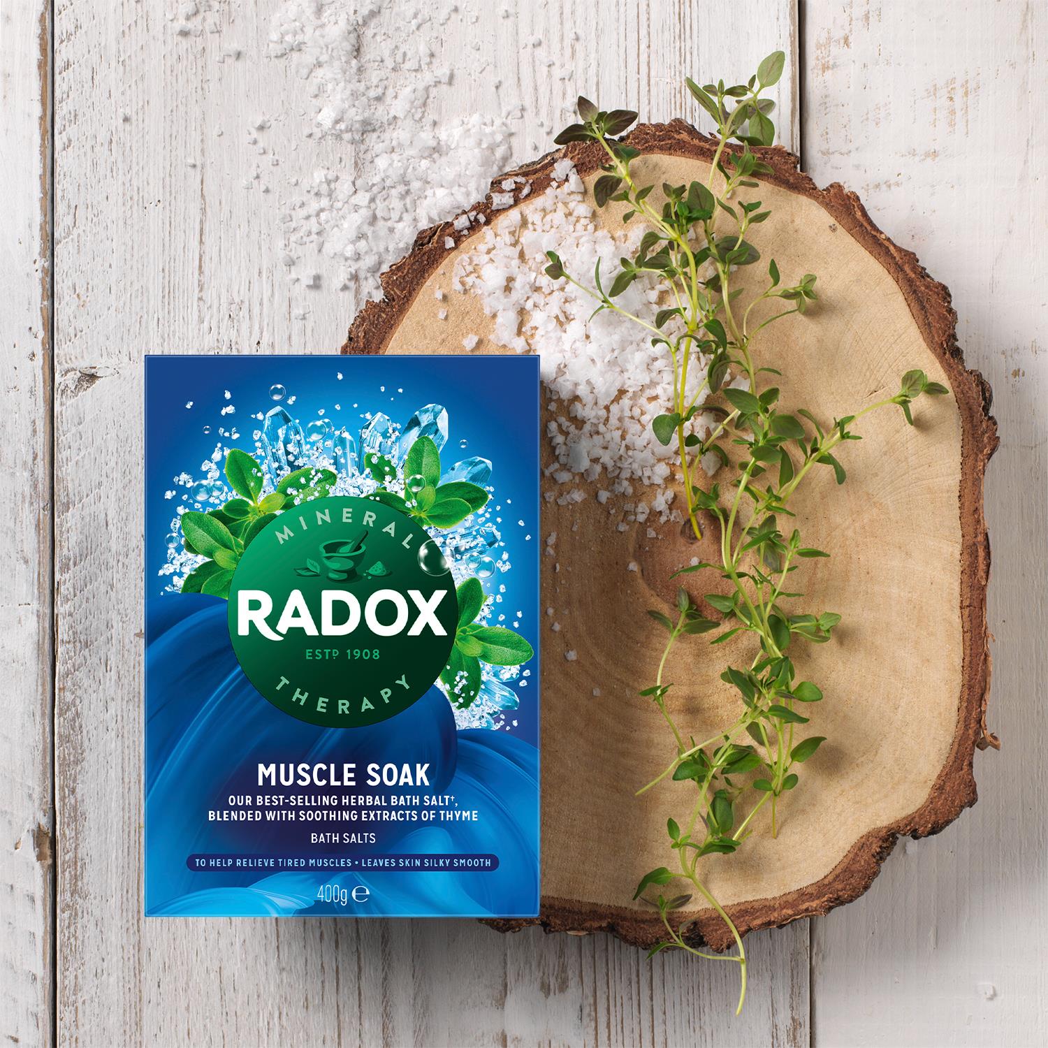 Mineral Therapy Muscle Soak Herbal Bath Salt, 400g, 3 Pack | 3 | Blue