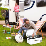12v Portable Car Refrigerator W/ Inner Led Light Indoor | Small | White