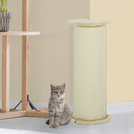 85cm Tall Cat Scratching Post For Indoor Corner Use - Beige