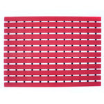Non-slip Pvc Duckboard Shower Mat  - 61cm X 43cm | Red