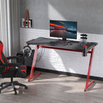 Gaming Desk With Gamepad Holder Headphone Hook | Black
