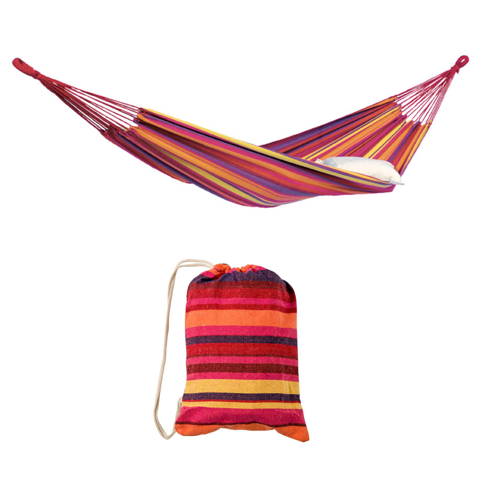 Tahiti Vulcano Cotton Single Garden Hammock With Bag